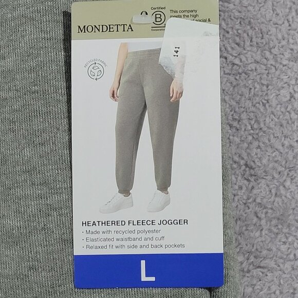NEW Mondetta Heathered Green Fleece Jogger Pants L // 25PT - Picture 7 of 8